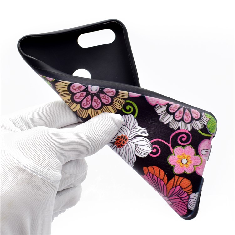 Patterned Printing TPU Soft Phone Casing for Huawei Honor 7X - Colorful Flowers-5