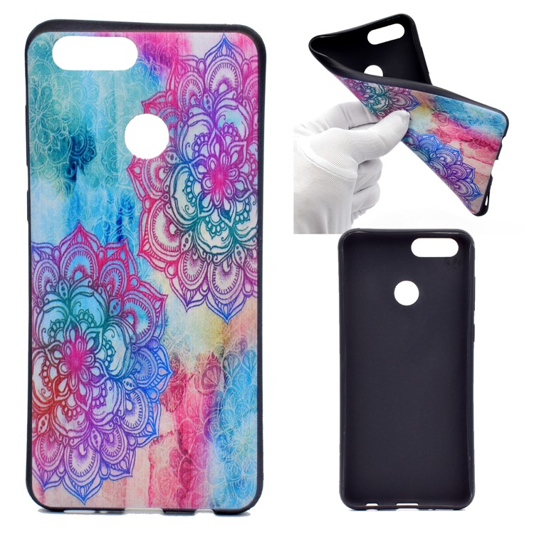 Patterned Printing TPU Soft Mobile Cover for Huawei Honor 7X - Mandala Pattern-1
