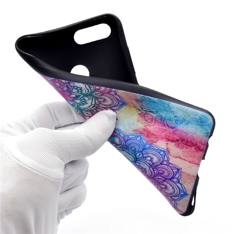 Patterned Printing TPU Soft Mobile Cover for Huawei Honor 7X - Mandala Pattern-5