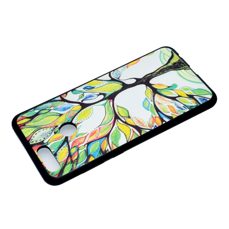 Patterned Printing TPU Soft Cell Phone Case for Huawei Honor 7X - Tree with Colorful Leaves-7