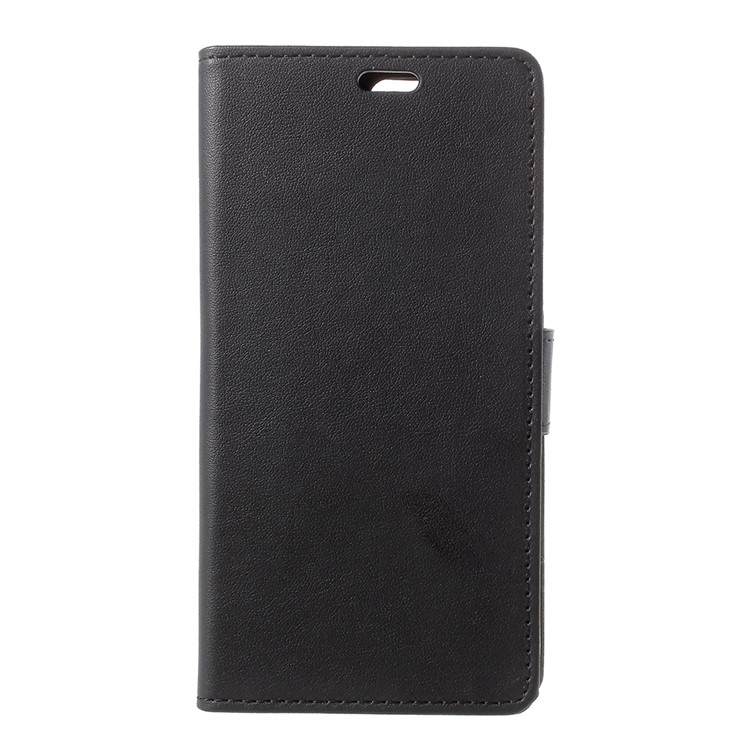 PU Leather Flip Cell Phone Cover with Card Holder for Huawei Y6 (2018)/Honor 7A (without Fingerprint Sensor) - Black-2