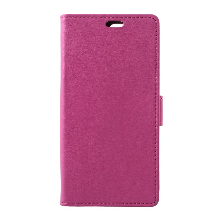 PU Leather Flip Cell Phone Shell with Card Holder for Huawei Y6 (2018)/Honor 7A (without Fingerprint Sensor) - Rose-1