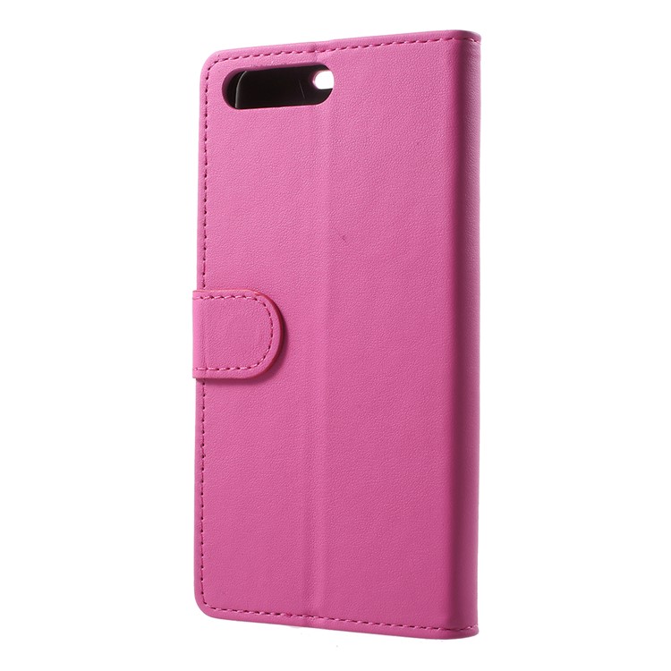 PU Leather Flip Cell Phone Shell with Card Holder for Huawei Y6 (2018)/Honor 7A (without Fingerprint Sensor) - Rose-3
