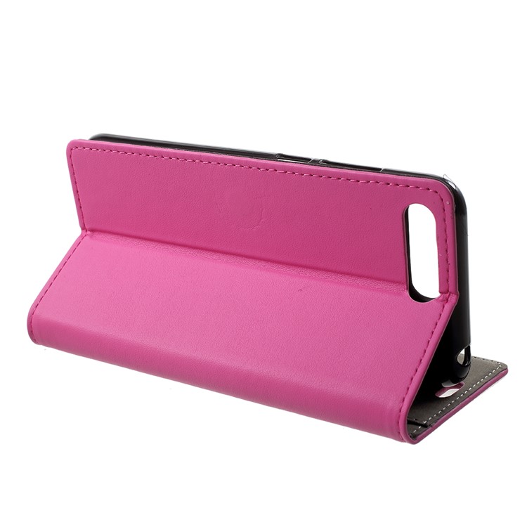 PU Leather Flip Cell Phone Shell with Card Holder for Huawei Y6 (2018)/Honor 7A (without Fingerprint Sensor) - Rose-4