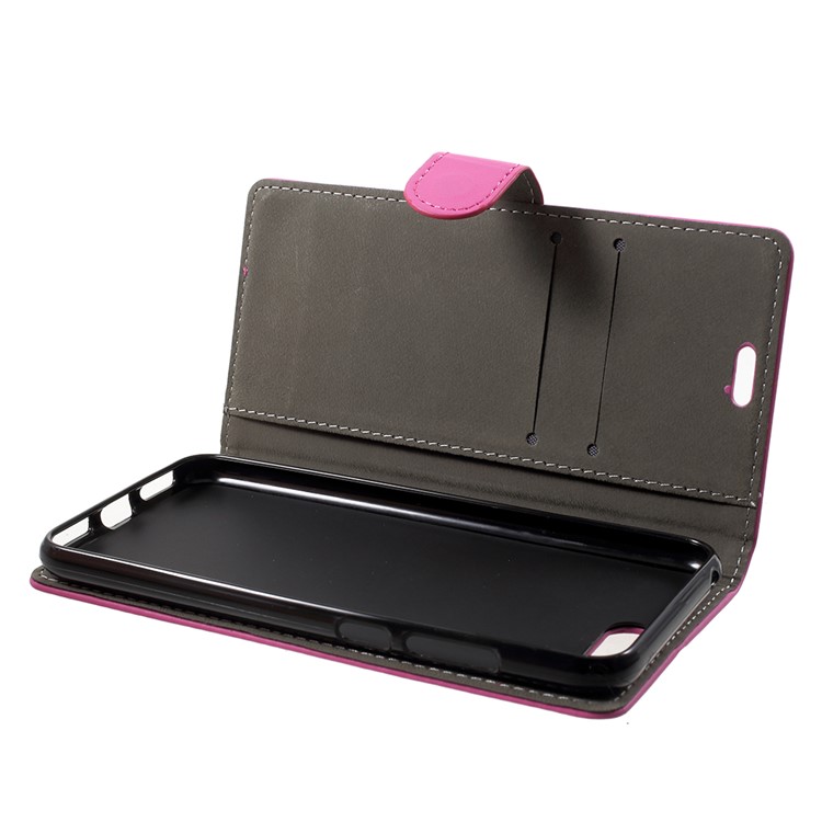 PU Leather Flip Cell Phone Shell with Card Holder for Huawei Y6 (2018)/Honor 7A (without Fingerprint Sensor) - Rose-5