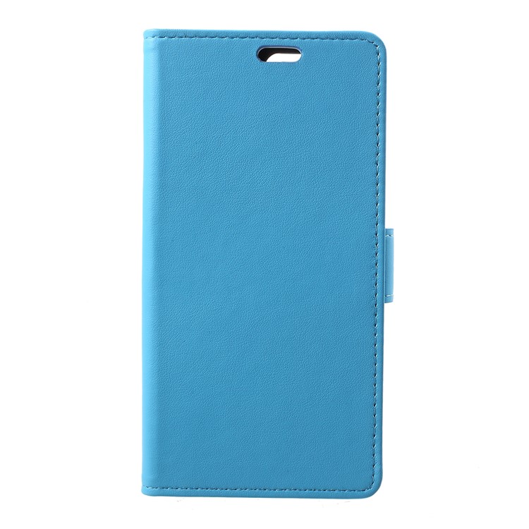 PU Leather Flip Cell Phone Accessory Cover with Card Holder for Huawei Y6 (2018)/Honor 7A (without Fingerprint Sensor) - Blue-1