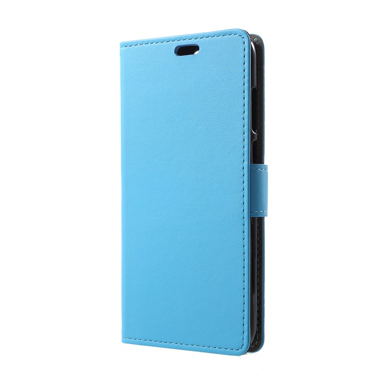 PU Leather Flip Cell Phone Accessory Cover with Card Holder for Huawei Y6 (2018)/Honor 7A (without Fingerprint Sensor) - Blue-2
