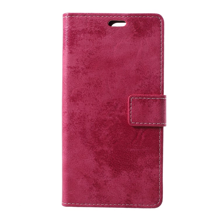 Vintage Style Wallet PU Leather Stand Protective Cover for Huawei Y6 (2018)/Honor 7A (without Fingerprint Sensor) - Rose-1