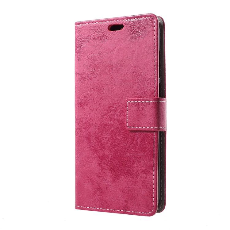 Vintage Style Wallet PU Leather Stand Protective Cover for Huawei Y6 (2018)/Honor 7A (without Fingerprint Sensor) - Rose-2