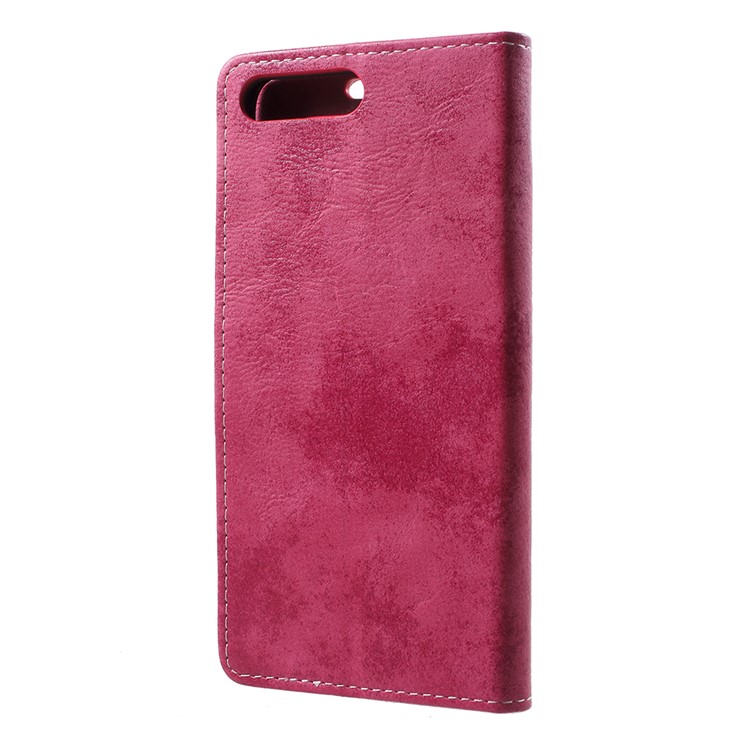Vintage Style Wallet PU Leather Stand Protective Cover for Huawei Y6 (2018)/Honor 7A (without Fingerprint Sensor) - Rose-3