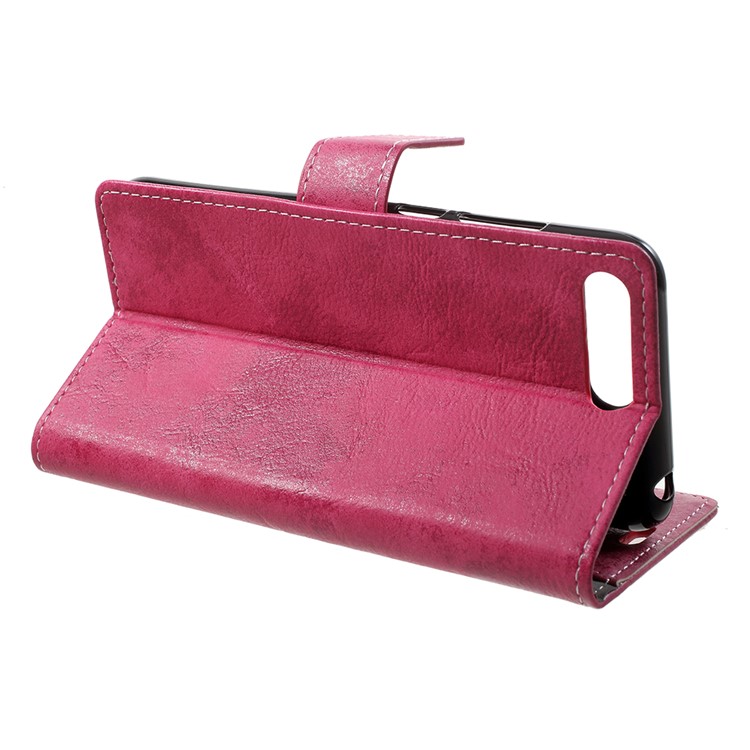 Vintage Style Wallet PU Leather Stand Protective Cover for Huawei Y6 (2018)/Honor 7A (without Fingerprint Sensor) - Rose-4