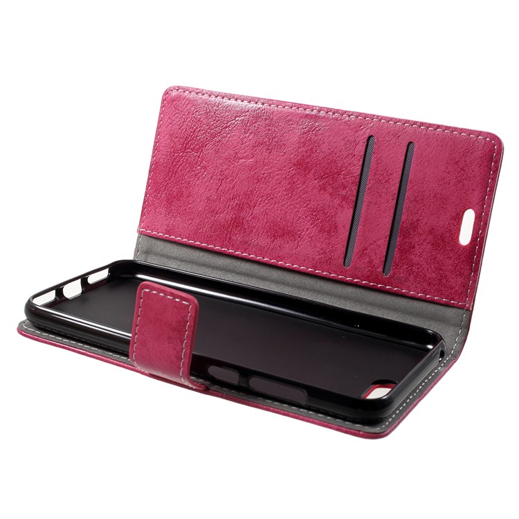Vintage Style Wallet PU Leather Stand Protective Cover for Huawei Y6 (2018)/Honor 7A (without Fingerprint Sensor) - Rose-5