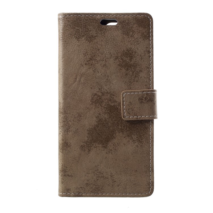 Vintage Style Wallet PU Leather Stand Protective Shell for Huawei Y6 (2018)/Honor 7A (without Fingerprint Sensor) - Khaki-1