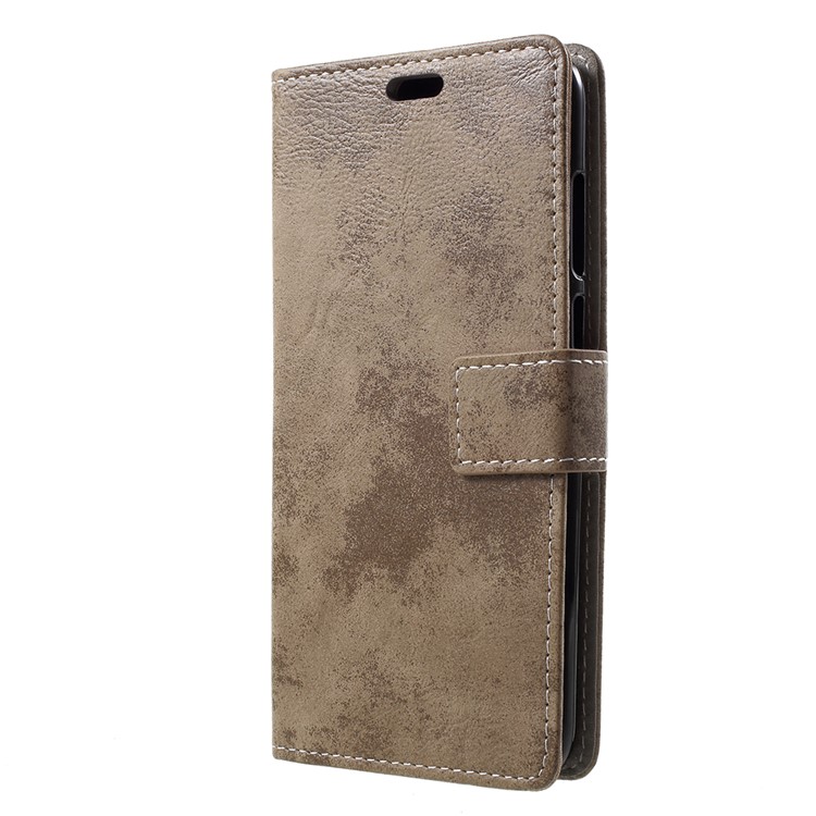 Vintage Style Wallet PU Leather Stand Protective Shell for Huawei Y6 (2018)/Honor 7A (without Fingerprint Sensor) - Khaki-2