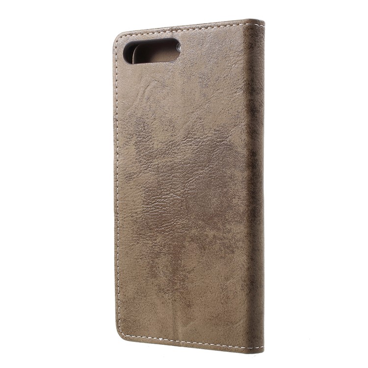 Vintage Style Wallet PU Leather Stand Protective Shell for Huawei Y6 (2018)/Honor 7A (without Fingerprint Sensor) - Khaki-3