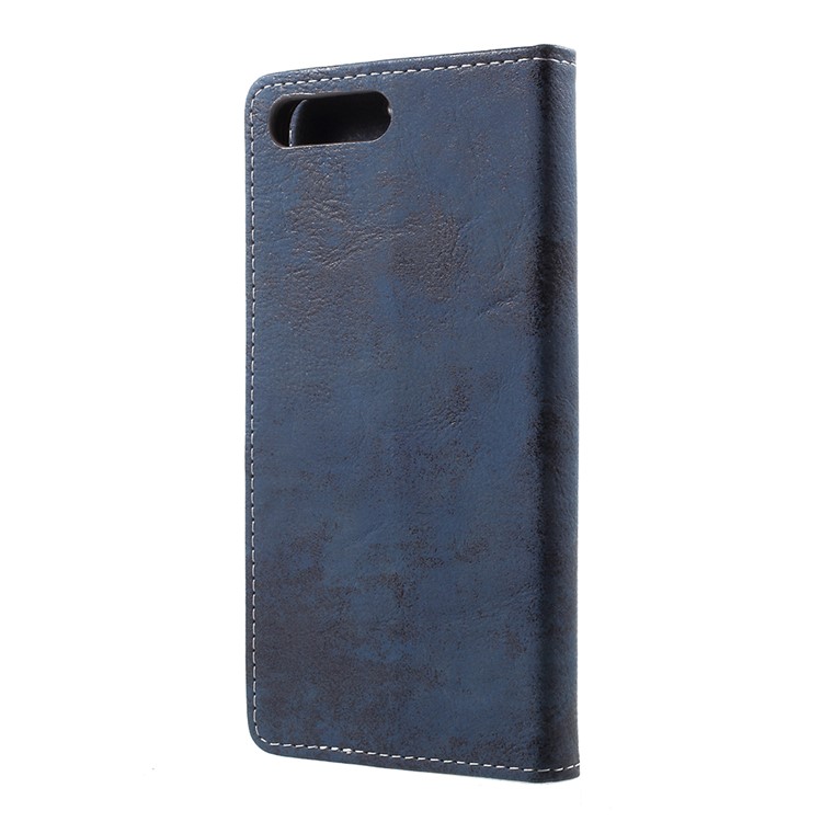 Vintage Style Wallet PU Leather Stand Protective Casing for Huawei Y6 (2018)/Honor 7A (without Fingerprint Sensor) - Blue-3
