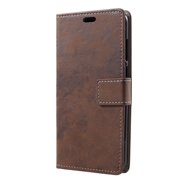 Vintage Style Wallet PU Leather Stand Protective Mobile Phone Case for Huawei Y6 (2018)/Honor 7A (without Fingerprint Sensor) - Brown-2