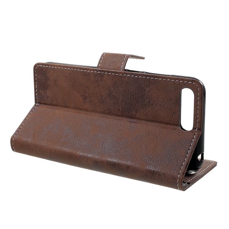 Vintage Style Wallet PU Leather Stand Protective Mobile Phone Case for Huawei Y6 (2018)/Honor 7A (without Fingerprint Sensor) - Brown-4