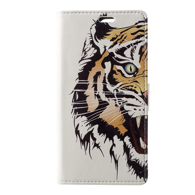 Pattern Printing Leather Wallet Case for Huawei Y6 (2018)/Honor 7A (without Fingerprint Sensor) - Tiger Pattern-2