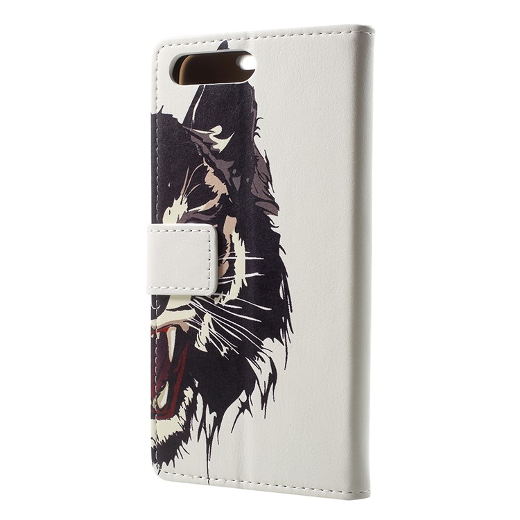 Pattern Printing Leather Wallet Case for Huawei Y6 (2018)/Honor 7A (without Fingerprint Sensor) - Tiger Pattern-3