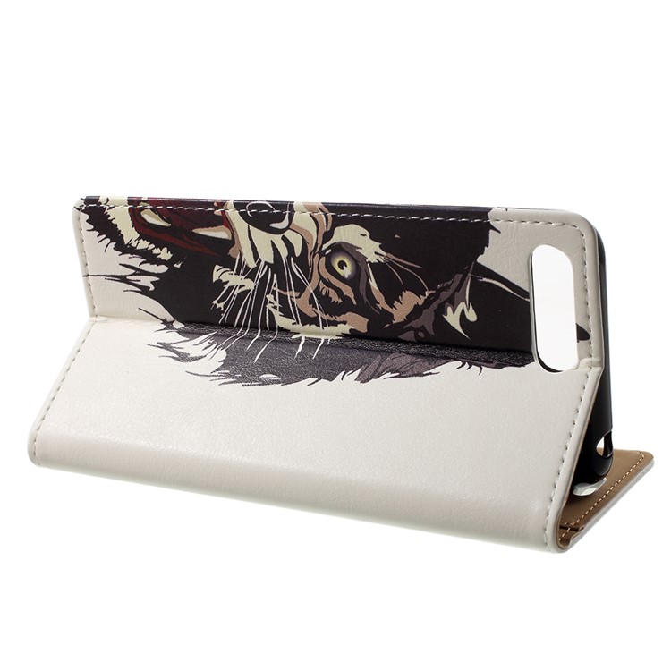 Pattern Printing Leather Wallet Case for Huawei Y6 (2018)/Honor 7A (without Fingerprint Sensor) - Tiger Pattern-4