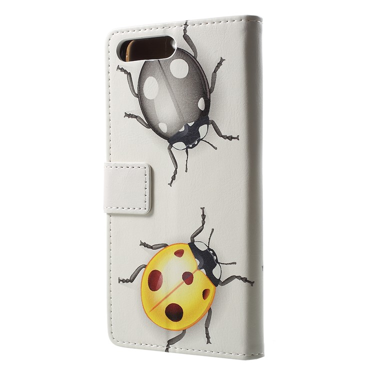 Pattern Printing Leather Card Holder Case for Huawei Y6 (2018)/Honor 7A (without Fingerprint Sensor) - Ladybug Pattern-3