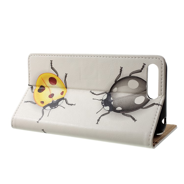 Pattern Printing Leather Card Holder Case for Huawei Y6 (2018)/Honor 7A (without Fingerprint Sensor) - Ladybug Pattern-4