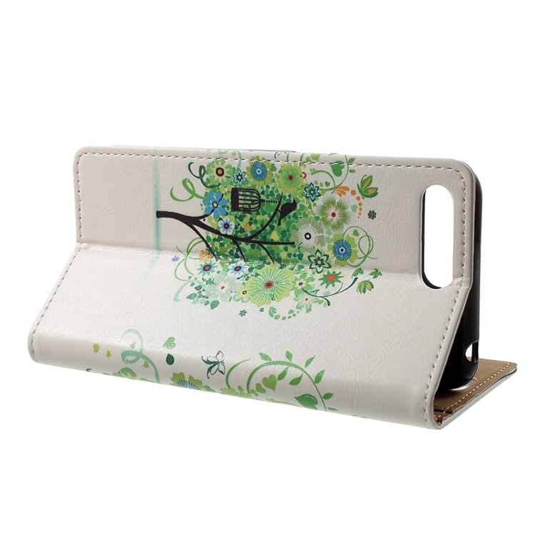 Pattern Printing Wallet Leather Protection Case for Huawei Y6 (2018)/Honor 7A (without Fingerprint Sensor) - Green Tree-4