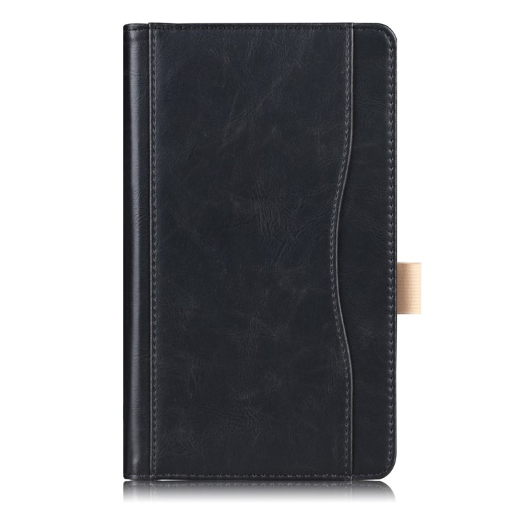 Pocket Front PU Leather Stand Case with Elastic Band for Huawei MediaPad M5 8 - Black-2