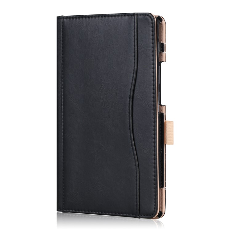Pocket Front PU Leather Stand Case with Elastic Band for Huawei MediaPad M5 8 - Black-4