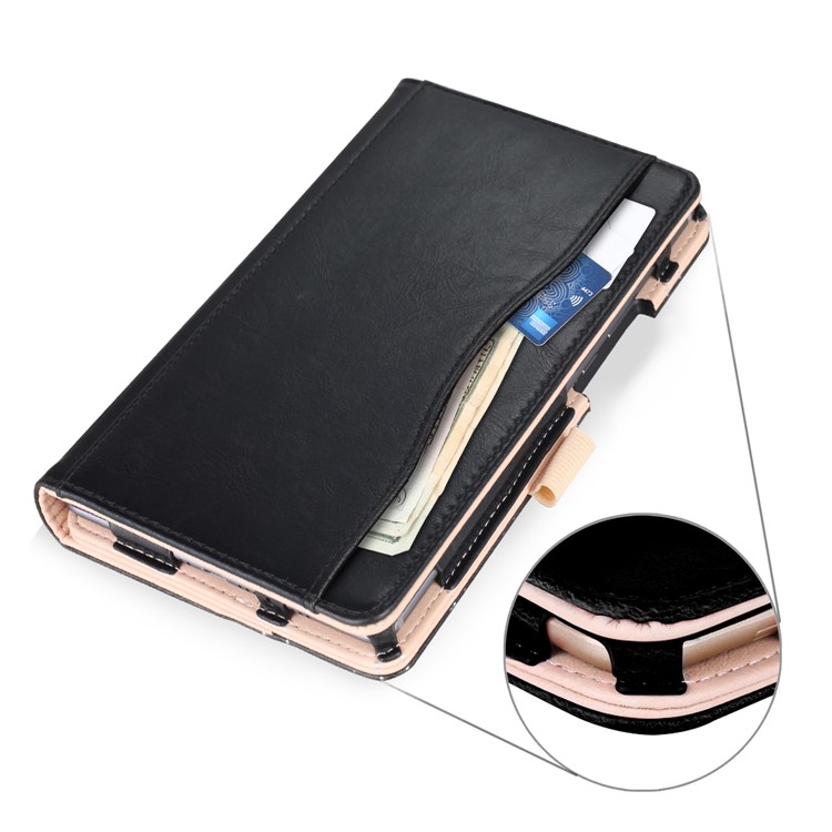 Pocket Front PU Leather Stand Case with Elastic Band for Huawei MediaPad M5 8 - Black-7