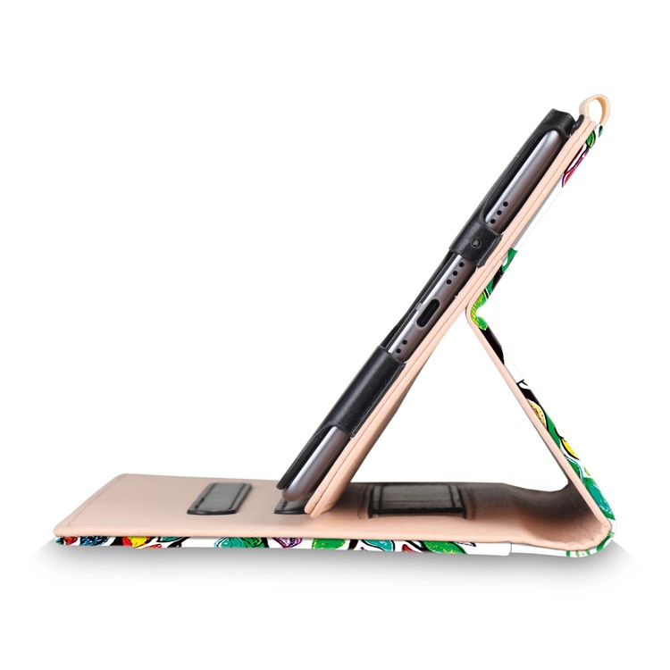 Pattern Printing Pocket Front PU Leather Stand Shell Case with Elastic Band for Huawei MediaPad M5 8 - Colorized Tree-5