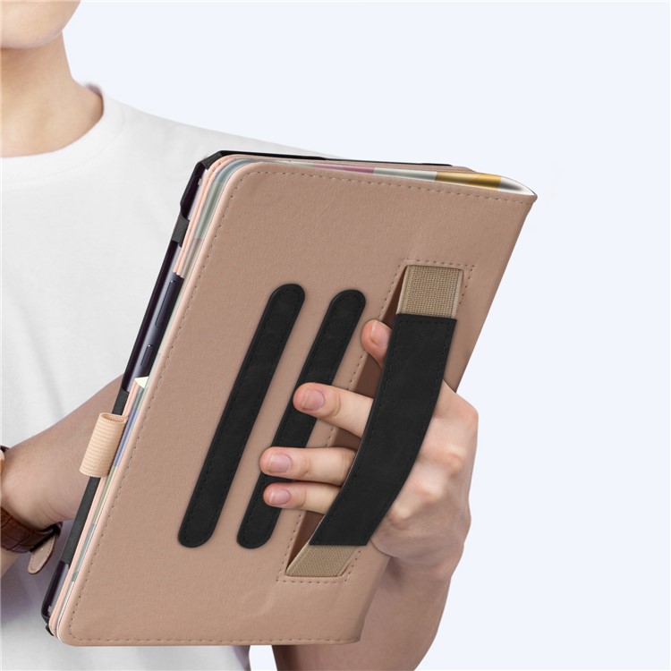 Pattern Printing Pocket Front Flip Leather Stand Case with Elastic Band for Huawei MediaPad M5 8 - Colorful Checks-8
