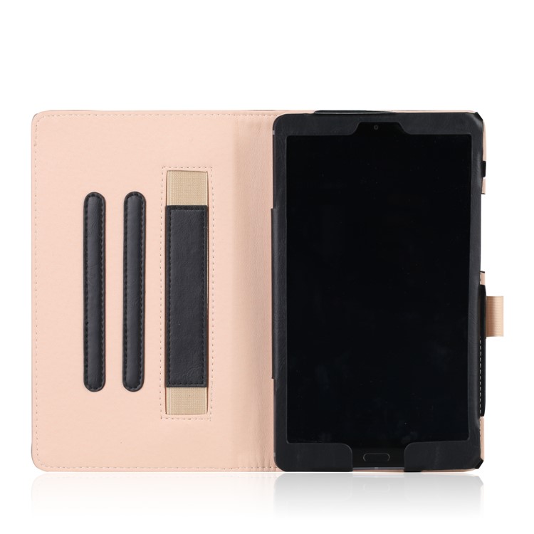 Pattern Printing Pocket Front Flip Leather Stand Case with Elastic Band for Huawei MediaPad M5 8 - Colorful Checks-9