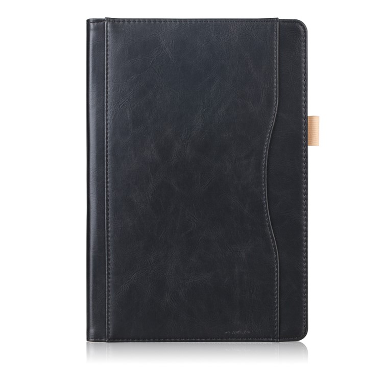 Pocket Front PU Leather Stand Case with Elastic Band for Huawei MediaPad M5 10 / M5 10 (Pro) - Black-2