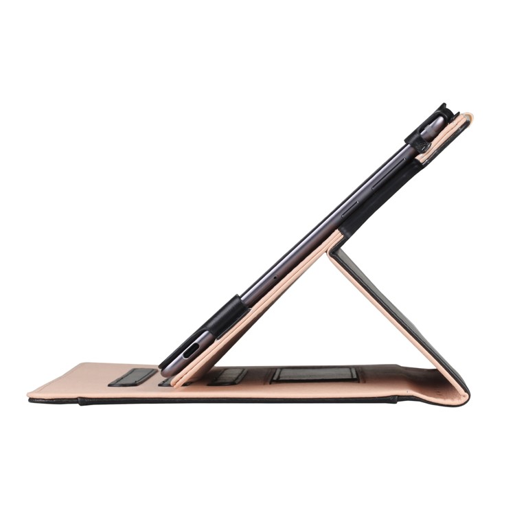 Pocket Front PU Leather Stand Case with Elastic Band for Huawei MediaPad M5 10 / M5 10 (Pro) - Black-5
