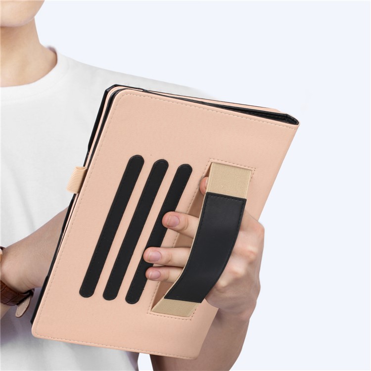 Pocket Front PU Leather Stand Case with Elastic Band for Huawei MediaPad M5 10 / M5 10 (Pro) - Black-8