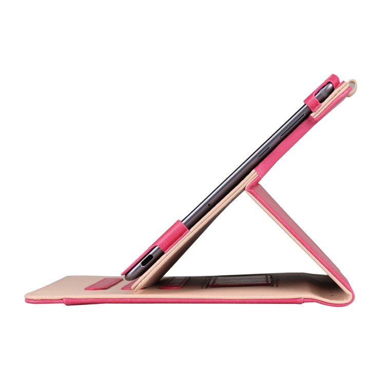 Pocket Front PU Leather Stand Cover with Elastic Band for Huawei MediaPad M5 10 / M5 10 (Pro) - Rose-6