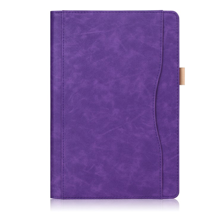 Pocket Front Flip Leather Stand Case with Elastic Band for Huawei MediaPad M5 10 / M5 10 (Pro) - Purple-2