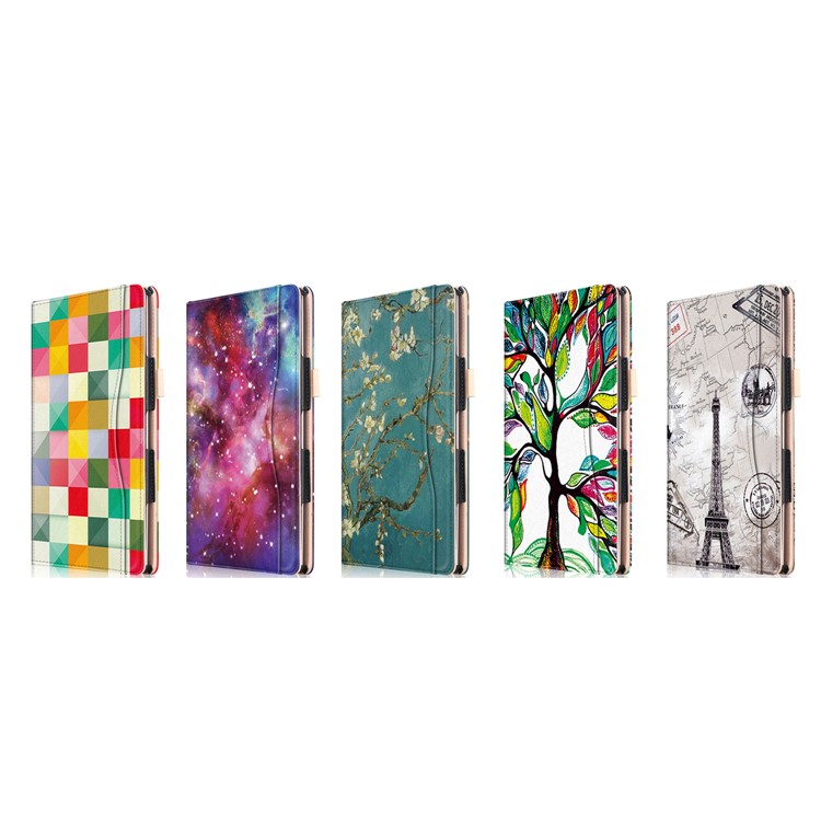 Pattern Printing Pocket Front PU Leather Stand Case with Elastic Band for Huawei MediaPad M5 10 / M5 10 (Pro) - Galaxy Pattern-10
