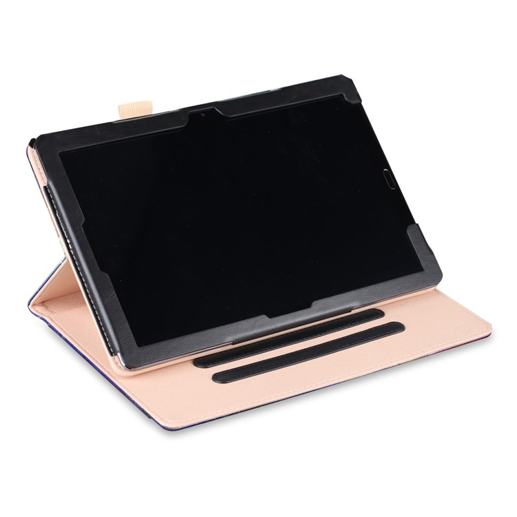 Pattern Printing Pocket Front PU Leather Stand Case with Elastic Band for Huawei MediaPad M5 10 / M5 10 (Pro) - Galaxy Pattern-7