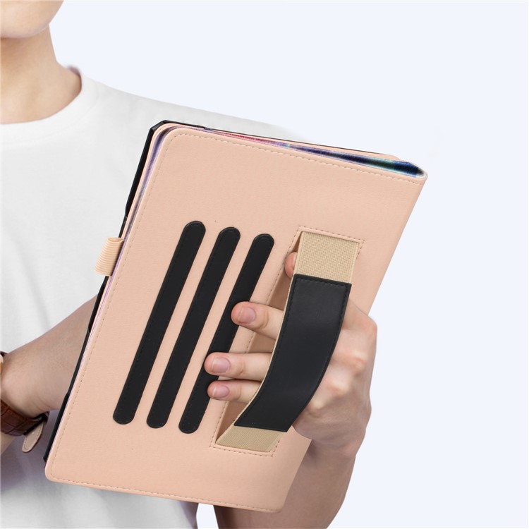 Pattern Printing Pocket Front PU Leather Stand Case with Elastic Band for Huawei MediaPad M5 10 / M5 10 (Pro) - Galaxy Pattern-9