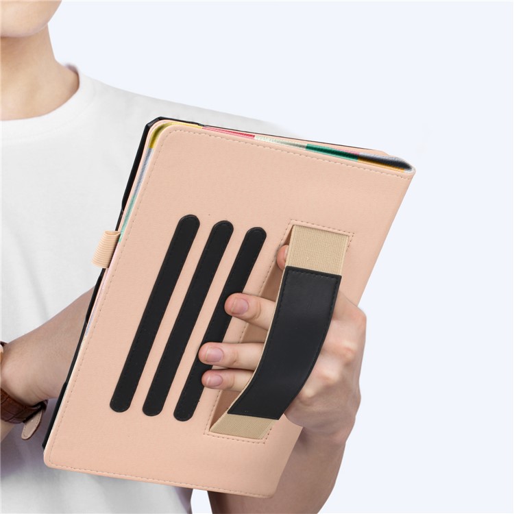 Pattern Printing Pocket Front PU Leather Stand Cover with Elastic Band for Huawei MediaPad M5 10 / M5 10 (Pro) - Colorful Checks-9