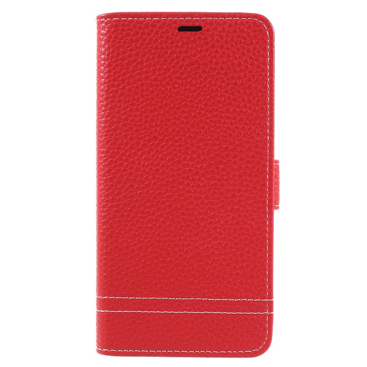 For Huawei P20 Pro Litchi Texture Wallet Stand Leather Mobile Cover - Red-1