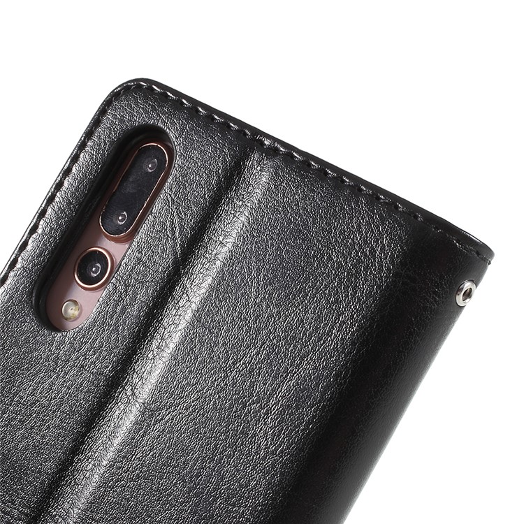 Crazy Horse Texture Flip Leather Wallet Stand Cellphone Magnetic Case for Huawei P20 Pro - Black-10
