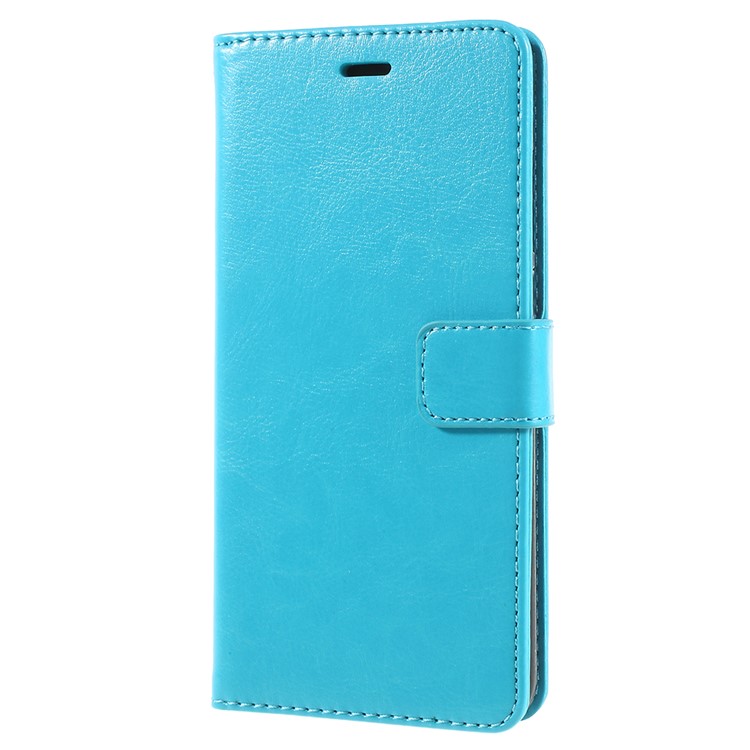 Crazy Horse Texture Flip Leather Wallet Stand Cellphone Magnetic Casing for Huawei P20 Pro - Blue-2