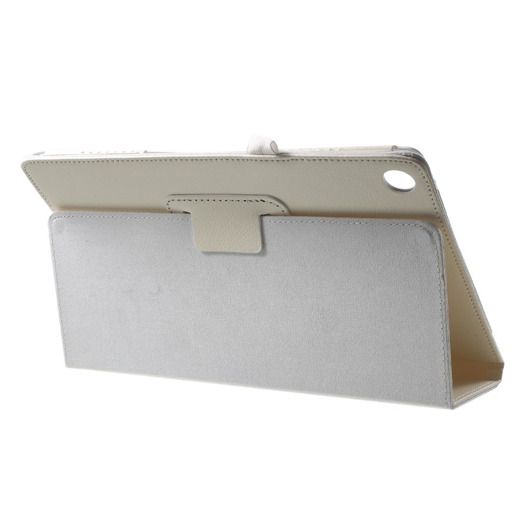 Litchi Texture Stand Leather Protection Shell for Huawei MediaPad M5 M5 10 / 10 (Pro) - White-4