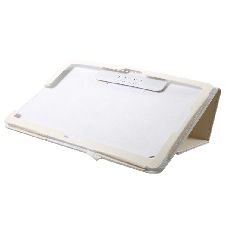 Litchi Texture Stand Leather Protection Shell for Huawei MediaPad M5 M5 10 / 10 (Pro) - White-5