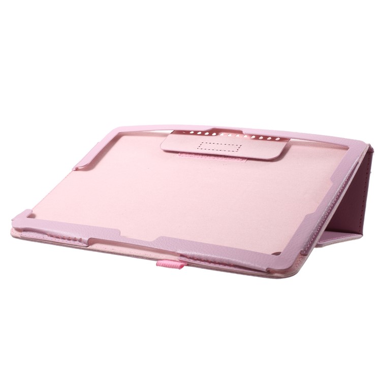 Litchi Texture PU Leather Tablet Cover with Stand for Huawei MediaPad M5 M5 10 / 10 (Pro) - Pink-5