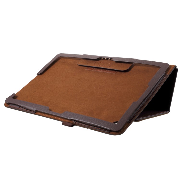 Litchi Texture PU Leather Protection Shell Case for Huawei MediaPad M5 M5 10 / 10 (Pro) - Brown-5